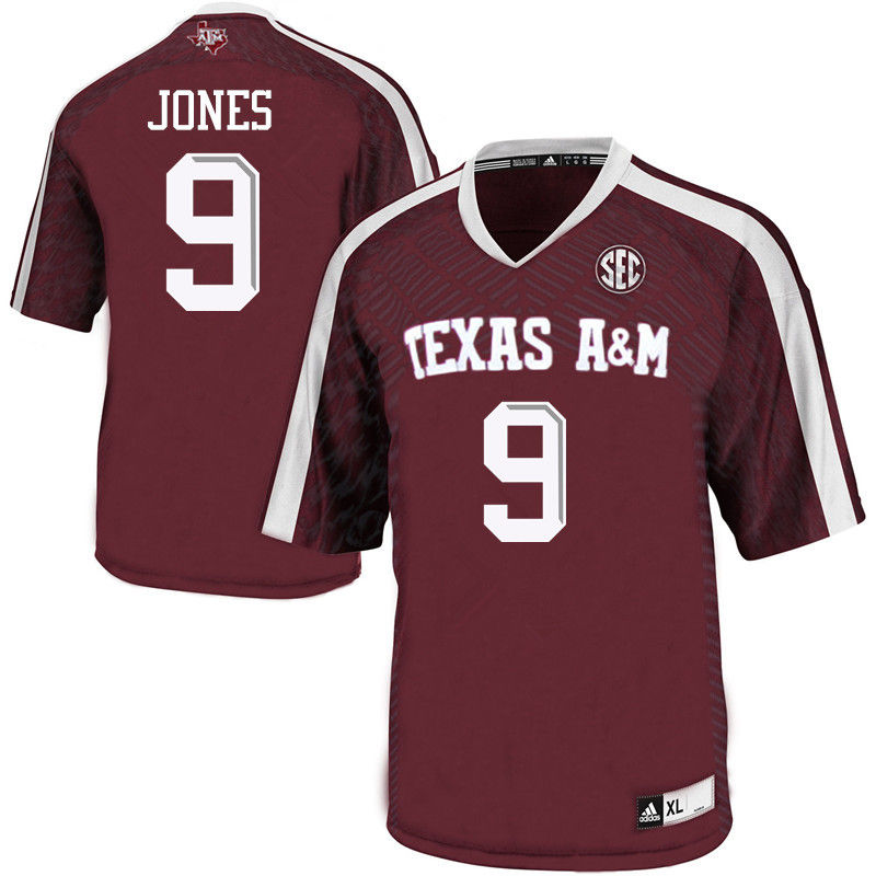 Men #9 Hezekiah Jones Texas A&M Aggies College Football Jerseys-Maroon